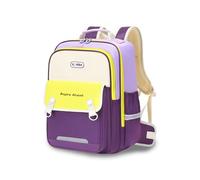 FANDARE Zaino Scuola Elementare Impermeabile Tessuto Oxford con Schienale Ergonomico per una Distribuzione del Carico Ottimale Strisce Riflettenti Leggero da Bambina e Bambino Viola