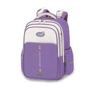 FANDARE Zaino Scuola Elementare Leggero Zaino Multiscomparti per Bambina e Bambino Impermeabile Oxford con Schienale Traspirante & Spallacci Larghi Grande Capacità Viola