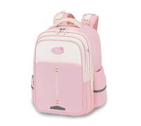 FANDARE Zaino Scuola Elementare Leggero Zaino Multiscomparti per Bambina e Bambino Impermeabile Oxford con Schienale Traspirante & Spallacci Larghi Grande Capacità Rosa