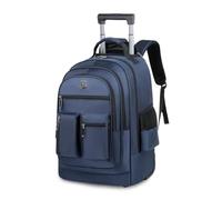 FANDARE Zaino Trolley per PC Portatile da 15.6 pollici Borsa per Laptop con Ruote Zainetto per computer portatile Zaini Borse da ufficio giorno Bagaglio a Mano Viaggio per Uomo Blu