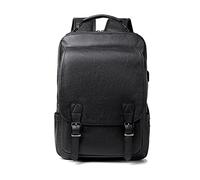 FANDARE Zaino Ufficio Uomo Porta PC Con Porta USB - Impermeabile PU Pelle Borsa Daypacks per Business, Viaggio, Lavoro, Scuola - Zaino Donna Nero