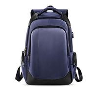 FANDARE Unisex Multiuso Zaino con Porta USB, Zaino per Computer Portatile 15.6 Pollici, Uomo/Donna Universitaria Borsa da scuola,Zaino Lavoro Uomo per Scuola Viaggio, Impermeabile Poliestere Blu