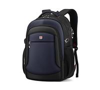 FANDARE Unisex Zaini per PC portatili Zaino laptop con Porta USB per 16 Pollici PC Zaino PC Lavoro per Uomo Donna Viaggio Università Scuola Zaino Professionale Impermeabile Poliestere Nero Blu L