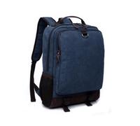 FANDARE Zaino Uomo Donna Canvas Spallacci Regolabili e Rinforzati Blu scuro | tessuto resistente e leggero, unisex per scuola università lavoro tempo libero, massimo comfort, design semplice