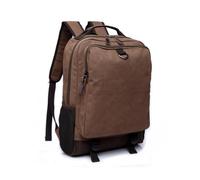 FANDARE Zaino Uomo Donna Canvas Spallacci Regolabili e Rinforzati Marrone | tessuto resistente e leggero, unisex per scuola università lavoro tempo libero, massimo comfort, design semplice