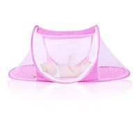 FANDE Zanzariera per Lettino, Zanzariera per Tenda per Bambini Portatile, Pieghevole e Facile da Usare, Zanzariera a Rete Trasparente, per Camera da Letto Familiare, Viaggio All'aperto (Rosa)