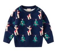 Fandecie Ragazzi Maglioncino di Natale Maglia Natale Bambino Maglione Natale Bambina Cotone Pullover 2-7 Anni