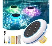 Fandiar Accessorio per piscina galleggiante a energia solare con luce LED multicolore per piscine fuori terra e interrate