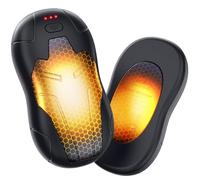 FANDLISS Scaldamani Elettrico Ricaricabile 10000mAh Scaldamani Riscaldato Su Due Lati Scaldamani USB Riutilizzabile Scaldamani Elettrico 2s a Riscaldamento Rapido Adatto per l'inverno/Natale