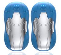 FANDLISS Scaldamani Elettrico Ricaricabile 10000mAh Scaldamani Riscaldato Su Due Lati Scaldamani USB Riutilizzabile Scaldamani Elettrico 2s a Riscaldamento Rapido Adatto per l'inverno/Natale,Blu