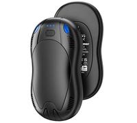 FANDLISS Scaldamani Magnetici Ricaricabili con 10000 mAh, Riscaldamento Bifacciale, 2 Confezioni Scaldamani Tascabili Portatili, con 3 Impostazioni di Calore, Regali per Attività all'Aperto