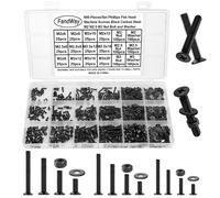 FandWay Kit di viti e dadi M2 M2.5 M3, 900 pezzi, viti a testa svasata a croce,
