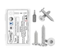 FandWay M5x40mm Torx Viti Autofilettanti a Testa Svasata,30 Pezzi Viti Per Legno,Testa Piatta a Autoperforanti Completa Filettatura Acciaio Inox 304 con 1 T 20 Bit e Scatola Per DIY,Riparazioni.