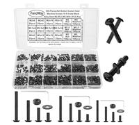 FandWay Set di 900 viti M2 M2.5 M3, viti a testa bombata a esagono incassato viti filettate, viti esagonali nere 10,9 in lega di acciaio per macchine dadi e rondelle.