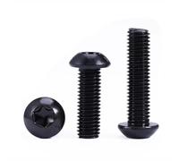 FandWay Viti a Testa Bombata con Torx, Viti a Macchina Testa Tonda M8x16/20/25/30/40mm Completa Filettatura in Acciaio al Carbonio Classe 10.9 Ossido Nero Con 1 Chiavi T40 (7 per dimensione)