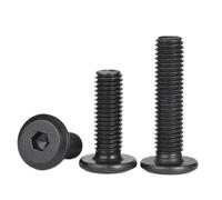 FandWay Viti a Testa Piatta con Esagono Incassato,Viti a Macchina Filettatura Completa M6x16/20/25/30/40mm Viti Di Connessione Per Mobili al Acciaio Inox A2 V2A Dacromet Nero Con 1 Chiavi.