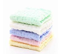 Faneli Baby Morbido cotone naturale asciugamano, Baby guanto da doccia, morbido neonato fazzoletti viso, Multi uso di cotone naturale Baby Wipes (Multicolored)