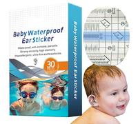 fanelod Cuffie da doccia per orecchie, copri orecchie per bambini da bagno,Copri orecchie per doccia, adesivi per orecchie impermeabili per bambini 30 pezzi | Comoda copertura protettiva per bagno,
