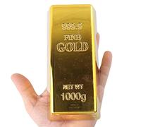 fanelod Lingotto d'oro Finto, Mattone d'oro Finto, Decorazioni di lingotti d'oro Realistico Lingotto d'oro Puntello di Mattoni per Oggetti di Scena di Film novità Scherzi Regalo
