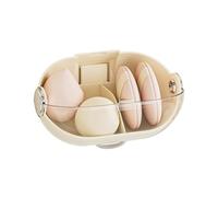 fanelod Porta spugna per trucco - Portauova di bellezza da appendere alla parete - Scatola portaoggetti per cosmetici con foro di drenaggio, vetrina antipolvere e traspirante, porta uova soffio
