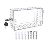 fanelod Protezione Termostato con Chiusura Universale, Coperchio con Serratura Combinazione, Copertura Termostato con Chiave Trasparente per Parete, Protezioni Trasparenti Montate Parete per La Casa