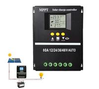 fanelod Regolatore di carica solare, regolatore solare MPPT - Controller per energia solare 2 porte USB con sette modalità | Controller solare MPPT con ricarica efficiente per roulotte, solare,
