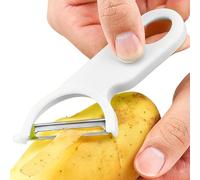 fanelod Y Pelapatate, pelapatate da cucina | Pelafrutta in acciaio al carbonio - Utensile per sbucciare a forma inclinata Gadget da cucina Affettatrice per cavolo per mele Patate Frutta Carote