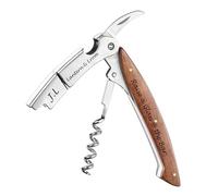 Fanery Sue Cavatappi da Sommelier Inciso e Personalizzato - Apri bottiglie da vino Professionale 3 in 1 in Acciaio Inox con Tagliafogli e Apri birra