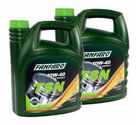 FANFARO Olio Motore 2X 4 Litri TSN 10W40 API SN/CH-4 Olio Motore MB VW Renault