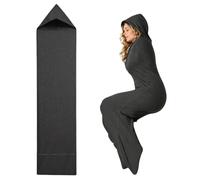 FANGCCC Sleep Pod, sacco a pelo a compressione a 360 gradi, con cappuccio e apertura per i piedi, morbido e traspirante, sacco a pelo indossabile, coperta indossabile, coperta a compressione