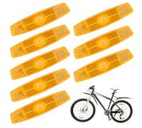 Fangehong 8 Pezzi Catarifrangenti Raggi Ruota Bici, Riflettore per Raggi di Bicicletta, Riflettori Bici, Foglio Riflettente per Bici da Strada Bici da Città (Giallo)