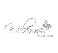 FANGFA Adesivo da parete in acrilico, con scritta "Welcome to our home"