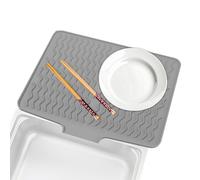 Fangfhai Tappetino scolapiatti in silicone, tappetino per asciugare i piatti, ad asciugatura rapida, antiscivolo, resistente al calore, tappetino protettivo per utensili, ciotole, lavelli, casa, tazze
