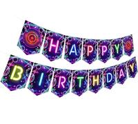 Fangleland Laser Tag Banner Decorazioni per ragazze - Laser Tag Tema Buon Compleanno Banner Forniture per feste, Laser Tag Bomboniere Appeso Decors Sign