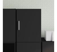 Fangmaliuyun Armadio da parete nero, 30 x 42,5 x 40 cm, in legno salvaspazio, montaggio a parete con portata di 60 kg, moderna credenza per cucina, corridoio, soggiorno
