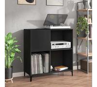 Fangmaliuyun Armadio in legno nero 84,5 x 38 x 89 cm con gambe in metallo Industrial Credenza per Living Room, Ufficio, Corridoio