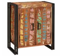 Fangmaliuyun Comodino multicolore in legno massiccio 38 x 33 x 58 cm, rustico moderno con ampio spazio di archiviazione, piccolo tavolino per camera da letto, soggiorno e piccoli spazi