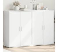 Fangmaliuyun Credenza bianca, set da 2 pezzi, 60 x 31 x 84 cm, materiale in legno, portata 90 kg, design moderno, con molto spazio per soggiorno, corridoio, cucina, sala da pranzo