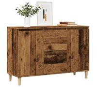 Fangmaliuyun Credenza in legno vecchio, 102 x 35 x 70 cm, con 2 ante e 2 cassetti, materiale in legno ed eucalipto, design moderno, robusto spazio per soggiorno, corridoio e camera da letto