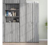 Fangmaliuyun Highboard grigio Sonoma 30 x 42,5 x 185 cm, materiale in legno, spazio per cucina, soggiorno, corridoio, design moderno, robusta credenza per Kitchen Cabinet Living Room Corridor Bedroom
