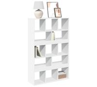 Fangmaliuyun Libreria bianca 100 x 33 x 156,5 cm in legno moderno scaffale alto con 13 scomparti, durevole mobili da soggiorno per Living Room, Corridor and Bedroom