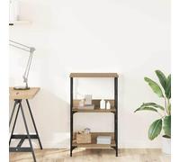 Fangmaliuyun Libreria in rovere Artisan, 50 x 33 x 82 cm, in legno dal design moderno, robusto scaffale con 2 scomparti, multiuso, per soggiorno, camera da letto, corridoio