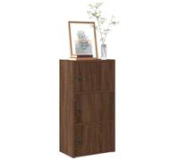 Fangmaliuyun Libreria stretta, 40 x 24 x 77 cm, effetto quercia, in legno con pratica porta, design moderno, robusta e durevole, per camera da letto, ufficio