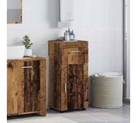 Fangmaliuyun Mobile bagno Tulum 37 x 31,5 x 82 cm, mobile da bagno con 2 cassetti, opaco e durevole, mobiletto sottile per piccoli bagni, WC degli ospiti o armadietto delle medicine di casa