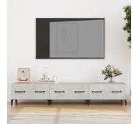 Fangmaliuyun Mobile basso per TV, grigio cemento, 150 x 34,5 x 30 cm, in legno e ferro con cassetti, design moderno e molto spazio per soggiorno, angolo di intrattenimento e sala da pranzo