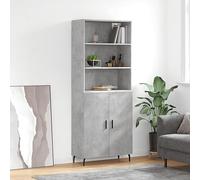 Fangmaliuyun Mobile grigio cemento, 69,5 x 34 x 180 cm, in legno e metallo, moderna credenza con spazio per soggiorno, corridoio, cucina