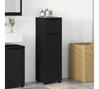 Fangmaliuyun Mobile sottolavabo da bagno, nero, 30,5 x 30 x 101 cm, in legno dal design moderno, regolabile in altezza, ampio spazio per il bagno, bagno degli ospiti, corridoio