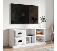 Fangmaliuyun Mobile TV bianco lucido 102 x 35,5 x 47,5 cm, materiale in legno con 2 cassetti e 4 scomparti, design moderno, molto spazio per Living Room, camera da letto, corridoio