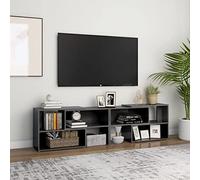 Fangmaliuyun Mobile TV grigio lucido 149 x 30 x 52 cm in robusto materiale in legno moderno e espandibile con scomparti aperti per soggiorno, camera da letto, corridoio