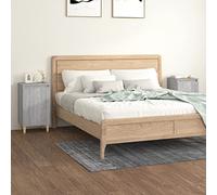 Fangmaliuyun Set di 2 comodini con scomparto segreto, 40 x 35 x 70 cm, materiale in legno/eucalipto, grigio Sonoma, montaggio flessibile